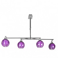 Distribuidor - Lâmpadas Diversas | Lâmpadas Modernas | LAMPARA 4XE14 CROMO/BERENJENA 90X40XREG Ref: 99.025454018